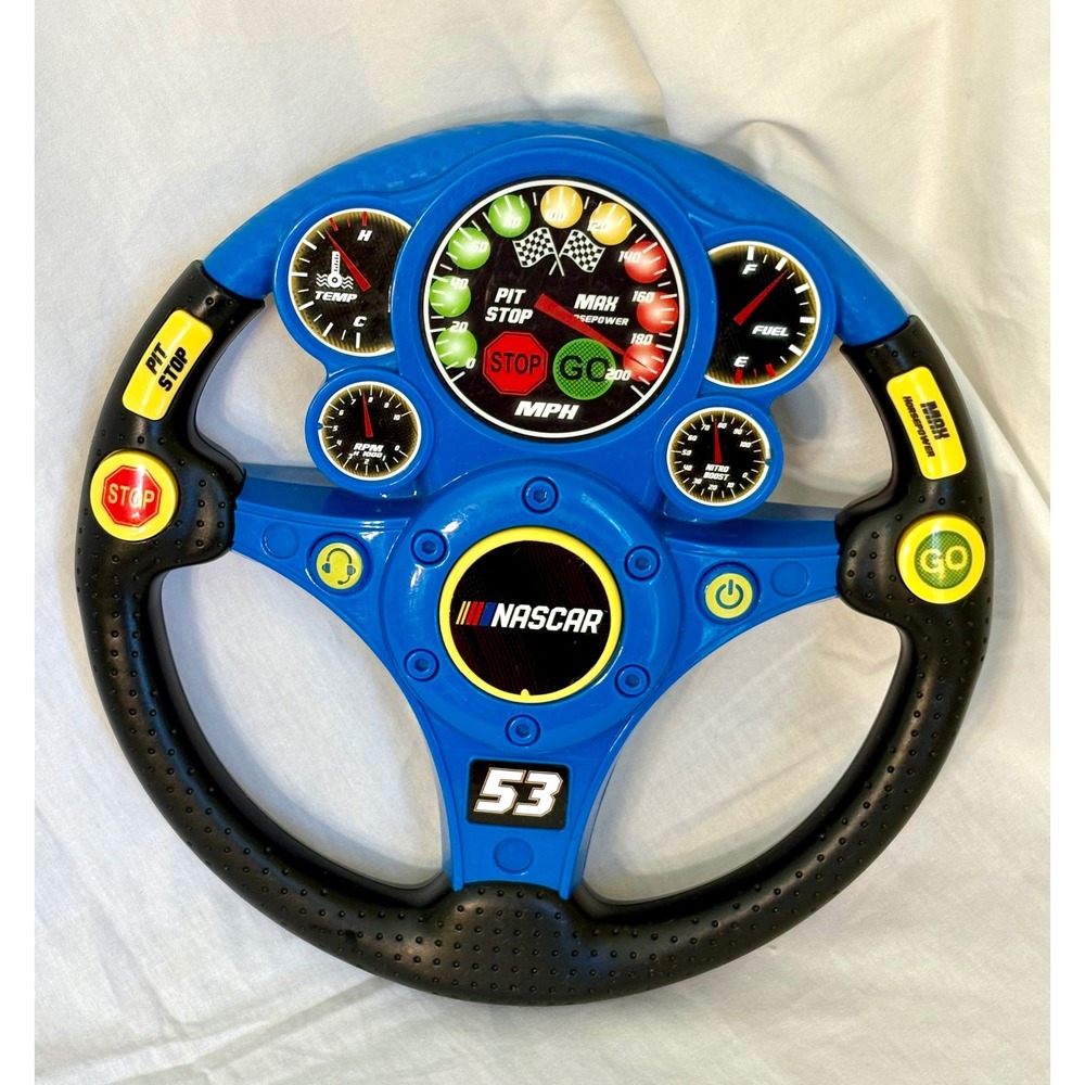 NASCAR Interactive Steering Wheel Toy Driving Racing Sound Effects & Lights